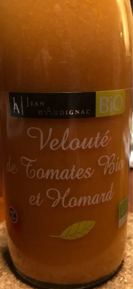 Velouté de tomates bio et homard