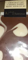 Chocolat au lait caramel marbré blanc fleur de sel