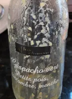 Gaspacho petits pois  , concombre  , menthe