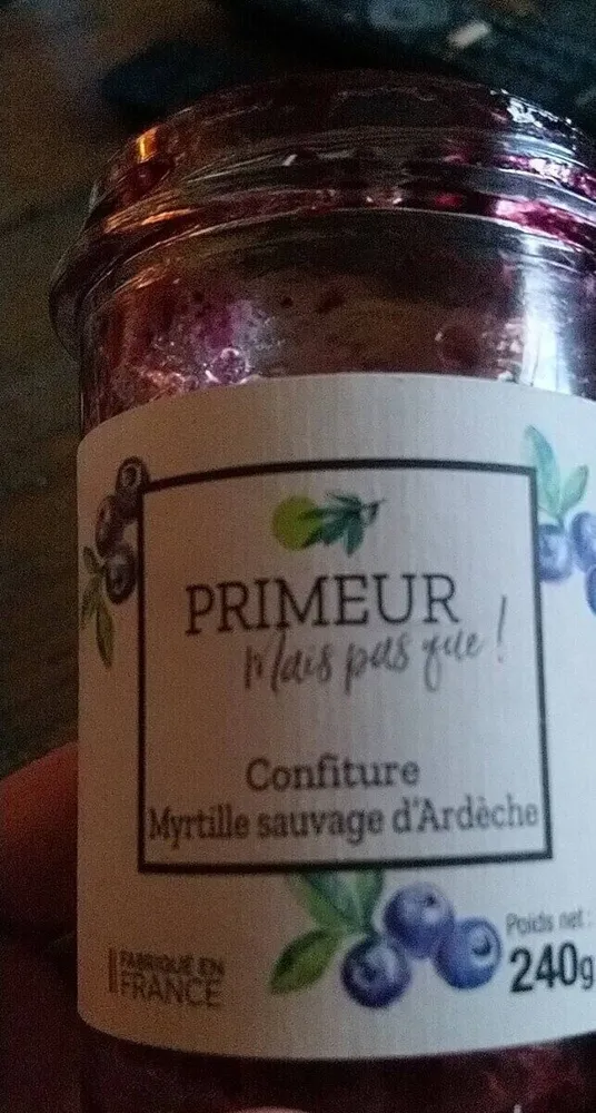Confiture myrtille sauvage d'Ardèche