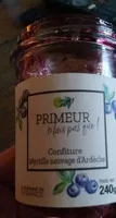 Confiture myrtille sauvage d'Ardèche