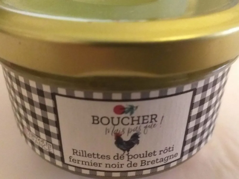 Rillettes de poulet rôti fermier noir de Bretagne