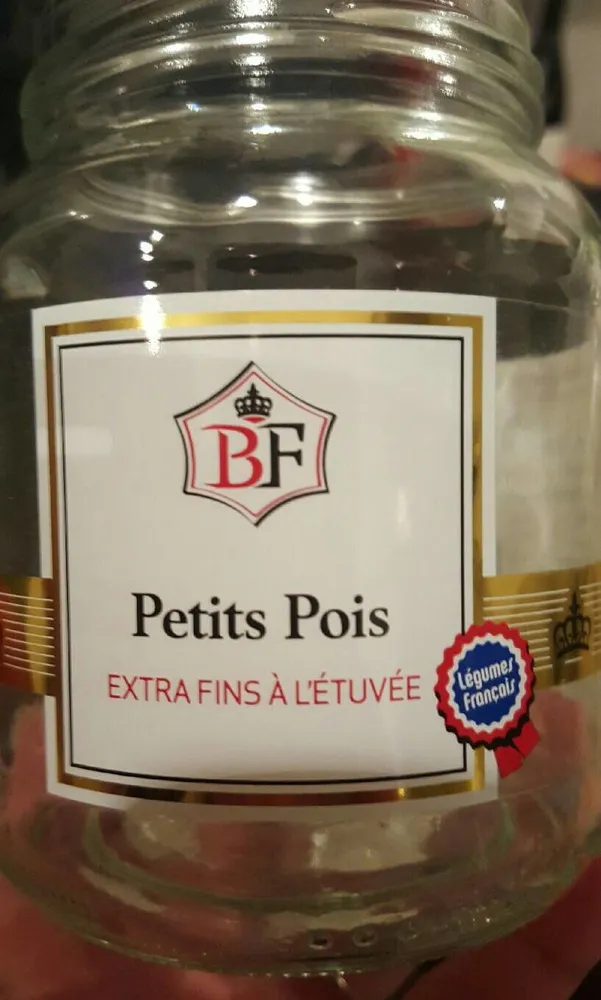 Petits pois extra fins à l'étuvée
