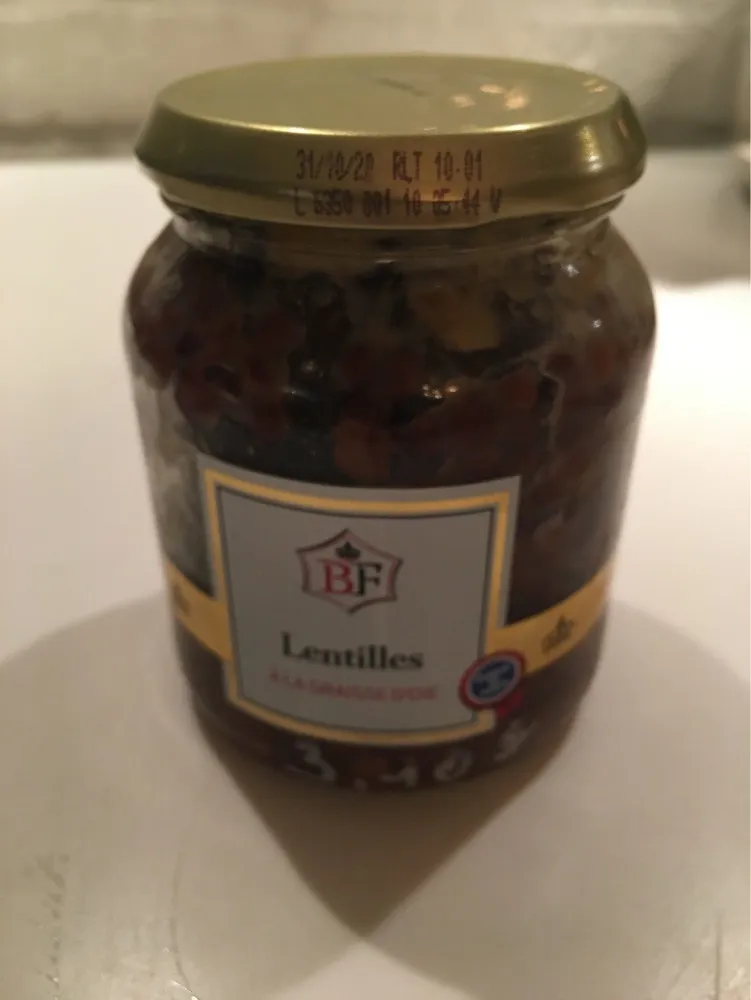 Lentilles à la graisse d'oie