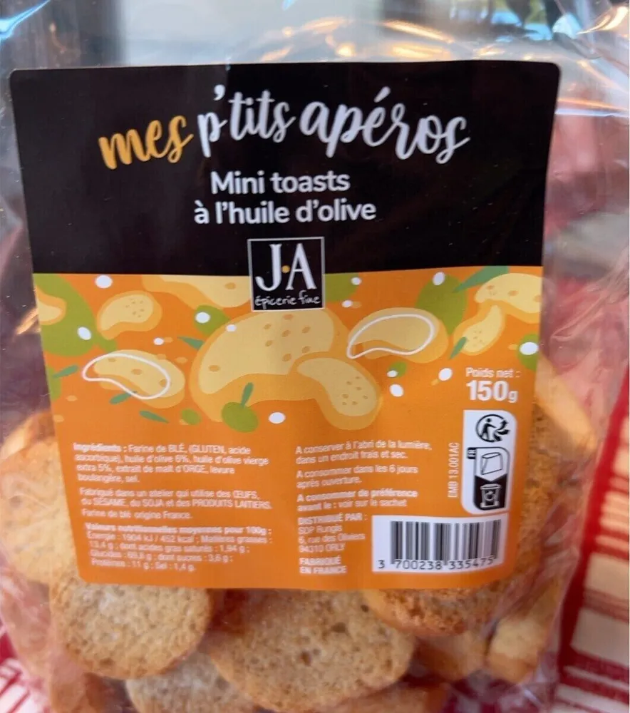 Minis toasts huile d'olive