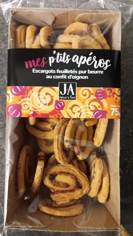 Escargots feuilletés pur beurre au confit d'oignons