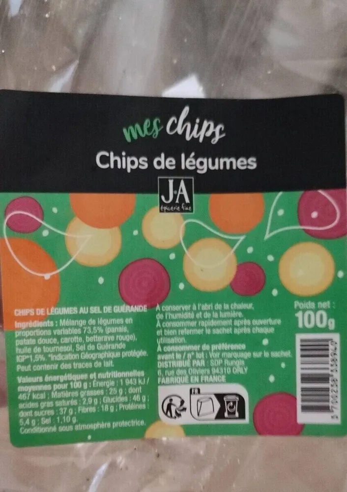 Chips de légumes