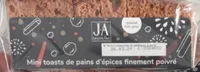 Mini toast de pain d'épices finement poivré