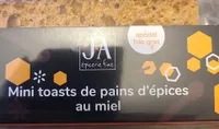 Mini toasts de pains d'épices au miel J.A épicerie fine