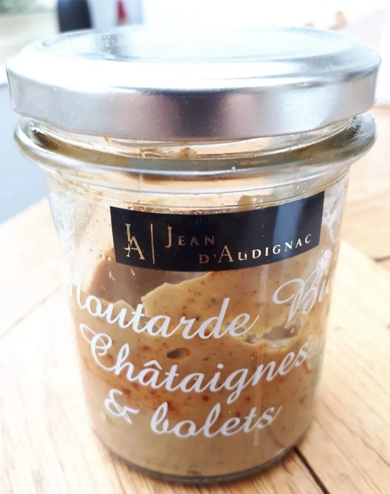 Moutarde bio châtaignes et bolets