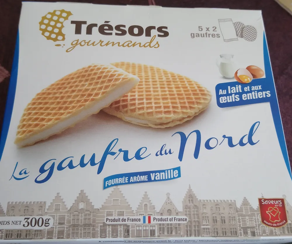 Trésors gaufre du nord arôme vanille