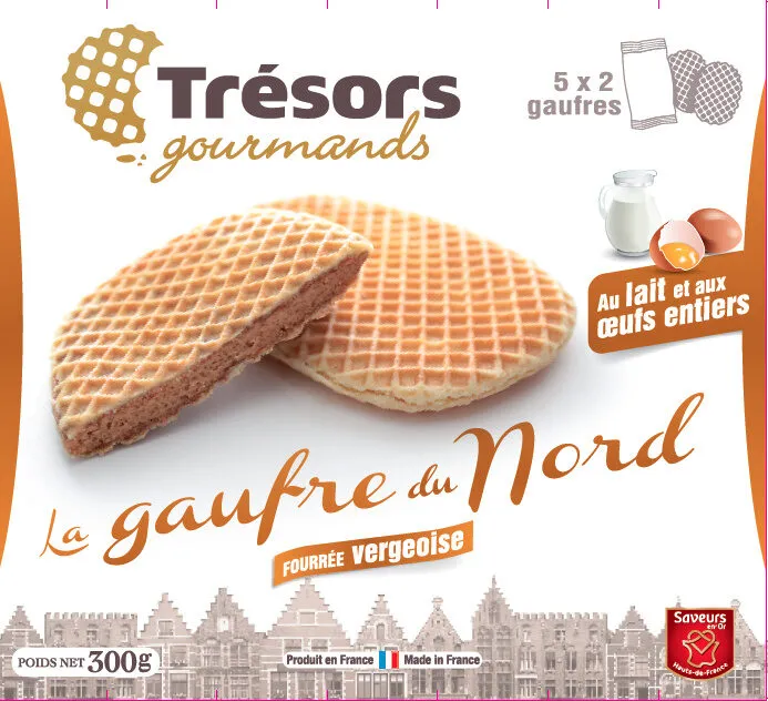 Trésors gaufre du nord fourrées vergeoise
