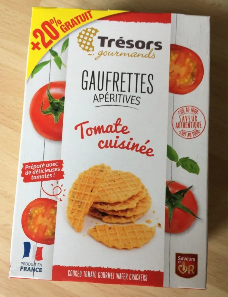 Gaufrettes apéritives Tomate cuisinée