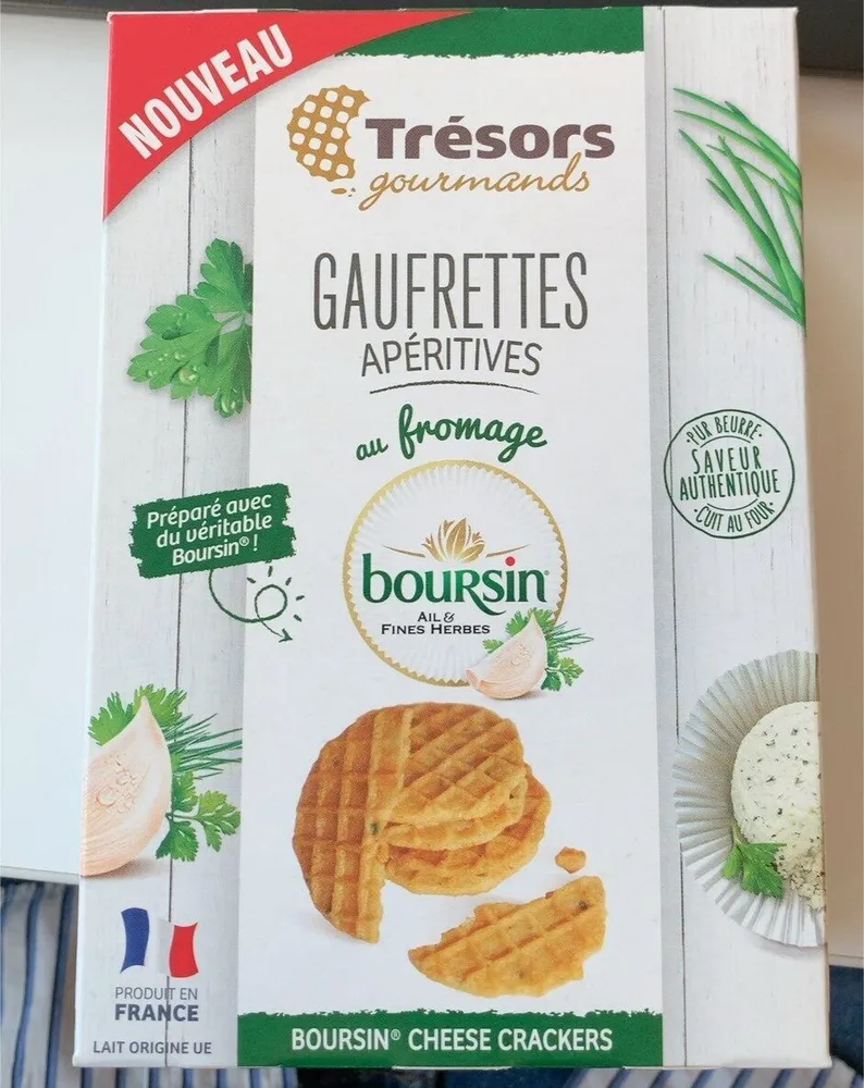Gaufrettes apéritives au fromage Boursin