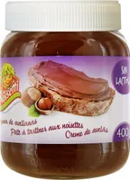 Crema de cacao con avellanas sin lactosa