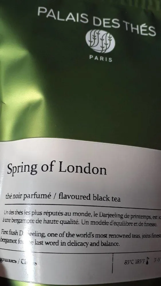 Thé spring of London agrumes