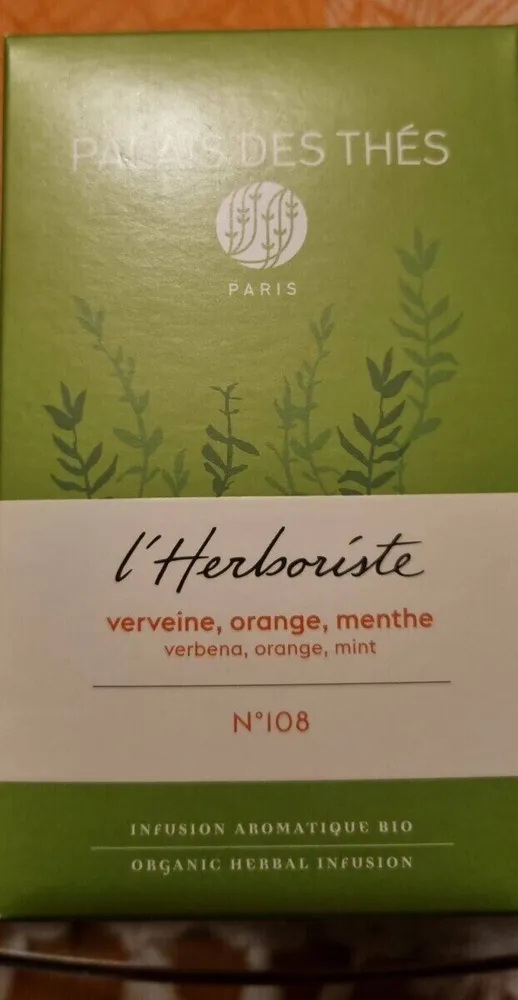 L'herboriste verveine, orange, menthe