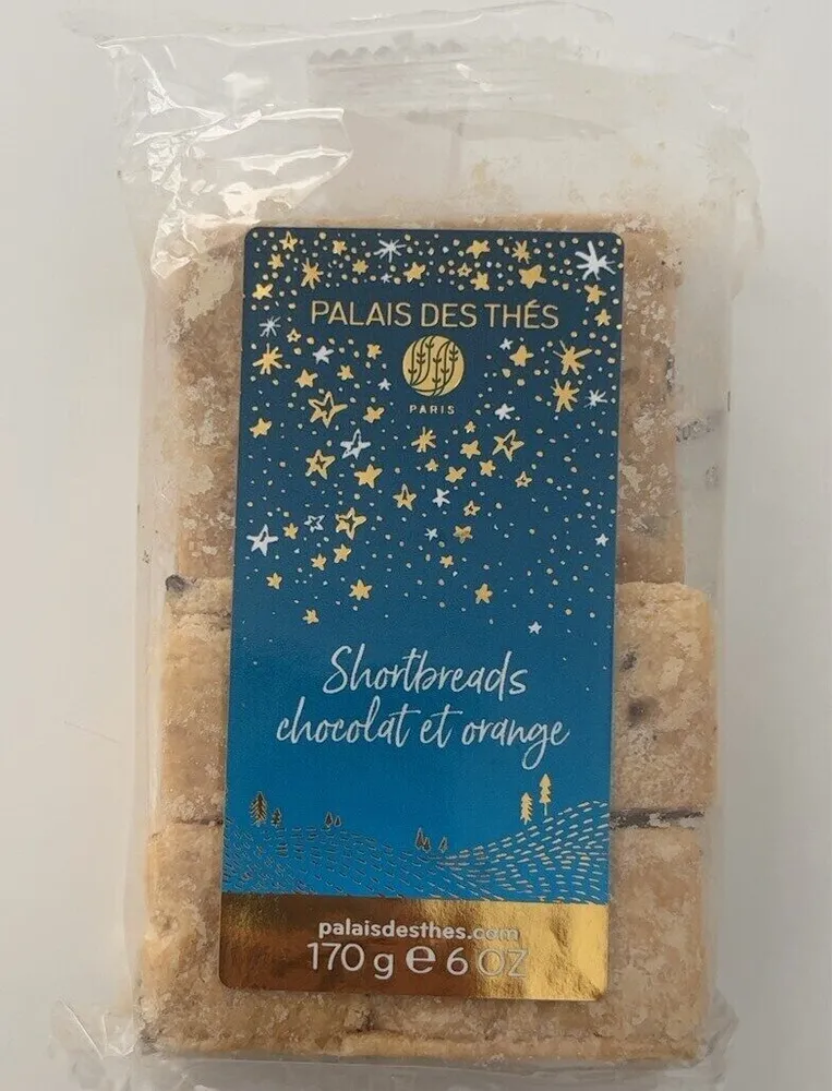Shortbreads chocolat et orange