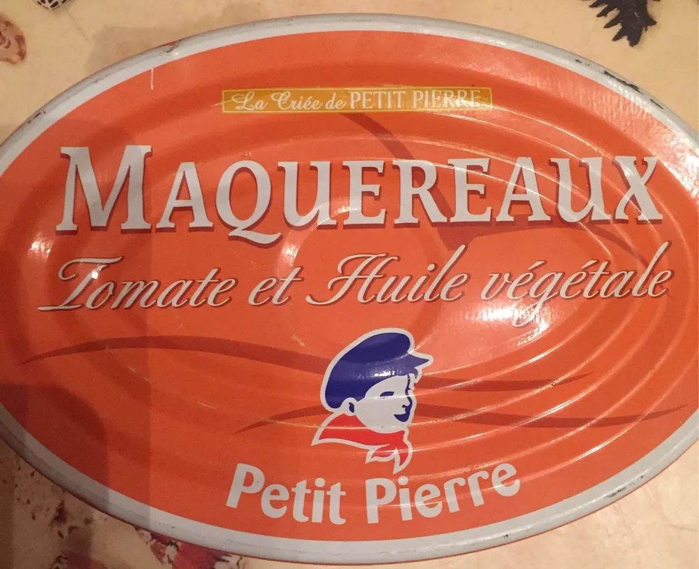 Maquereaux tomate et huile végétale