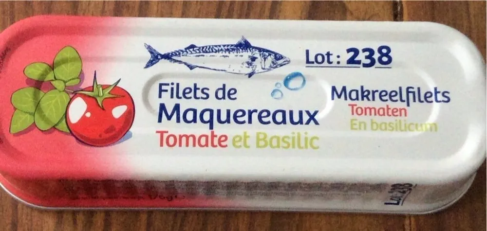 Filets de Maquereaux Tomate et Basilic