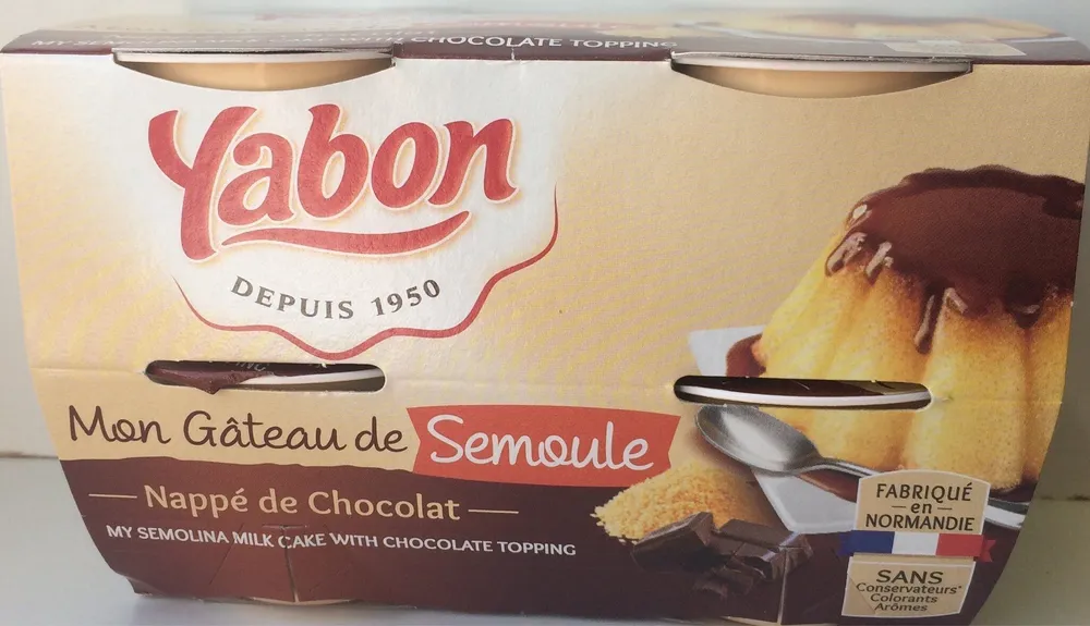 Gâteau de Semoule nappage Chocolat