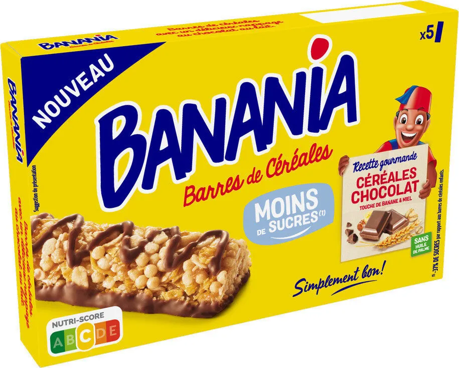Barre de céréales moins de sucres