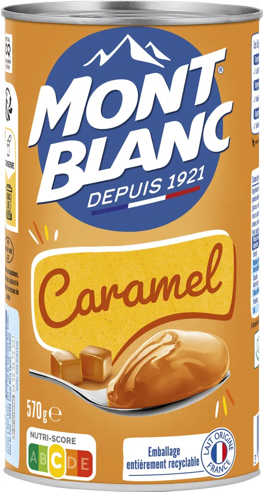 MONT BLANC Crème dessert Boîte Caramel 570g
