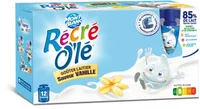 RÉCRÉ O'LÉ Goûter laitier Gourdes Saveur Vanille 12x85g