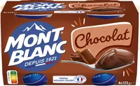 MONT BLANC Crème dessert Coupelles Chocolat 4x125g