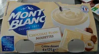 Crème dessert au chocolat blanc et aux noisettes