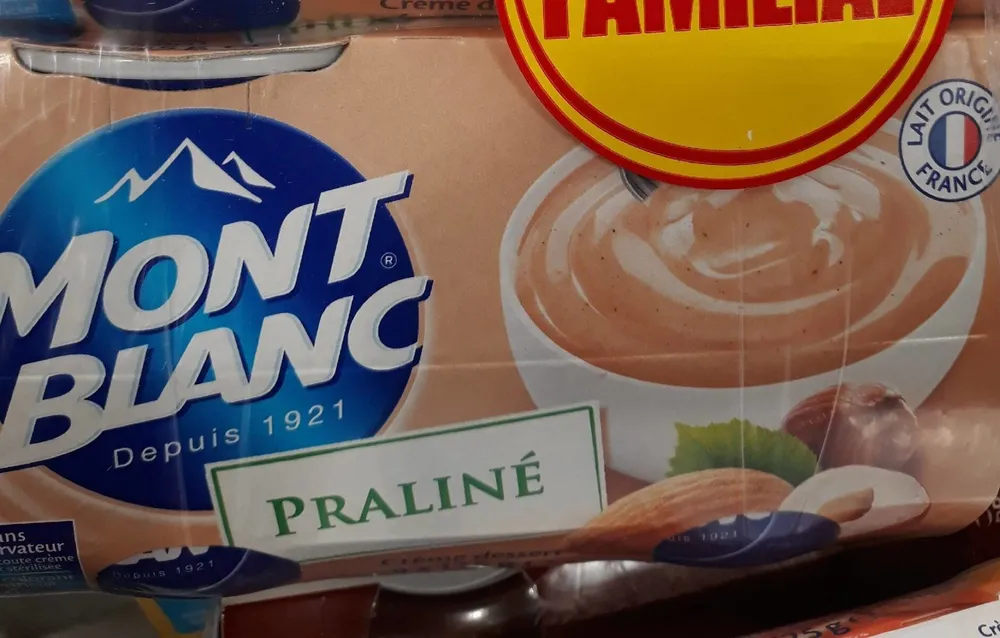 Crème dessert praliné