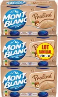 MONT BLANC Crème dessert Coupelles Praliné 3x4x125g Lot Familial