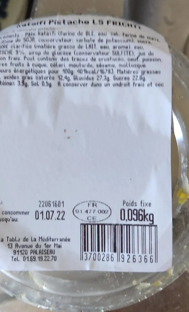 Kataifi pistache LS Frichti
