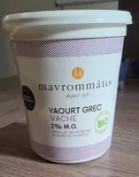Yaourt Grec Vache Bio 2% MG