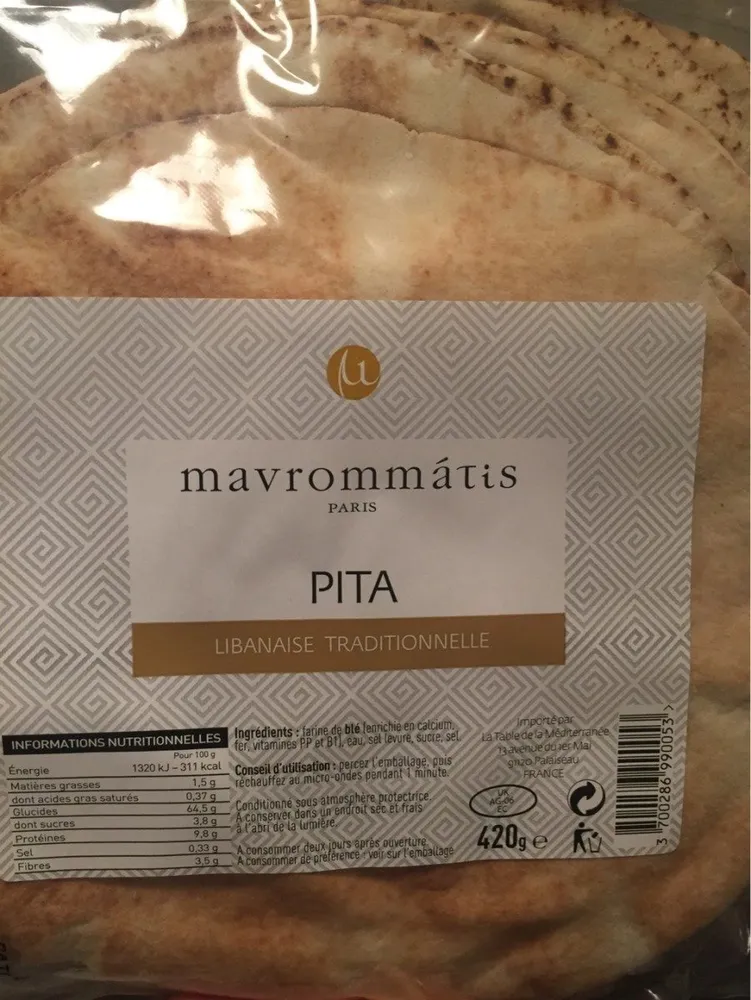 Pita libanaise traditionnelle