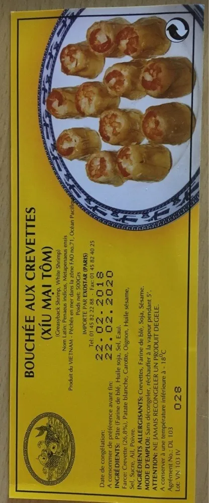Bouchée aux crevettes (xiu mai tom)