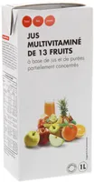 Jus multifruits à base de jus et de purées de fruits concentrés