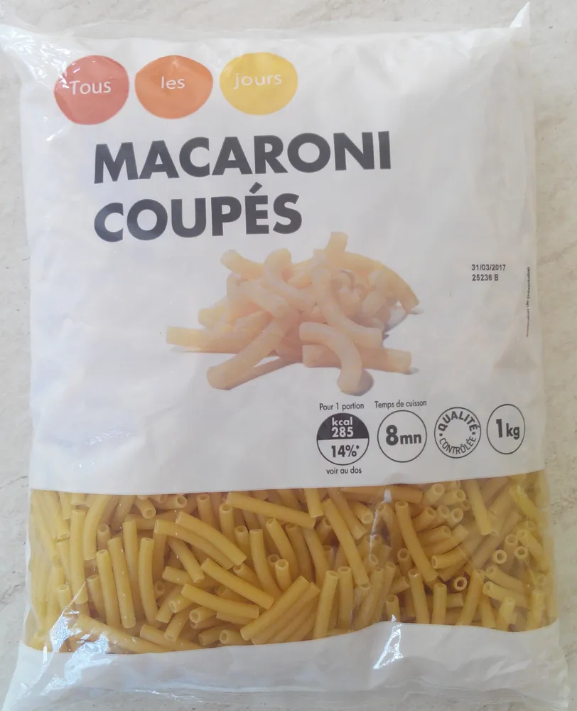 Macaroni coupés