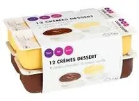 Crème dessert saveur vanille et chocolat