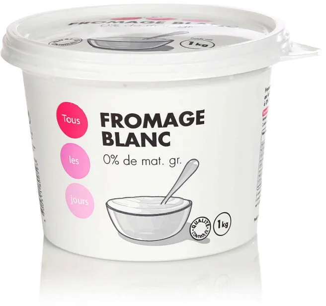 Fromage blanc à 0% de matières grasses