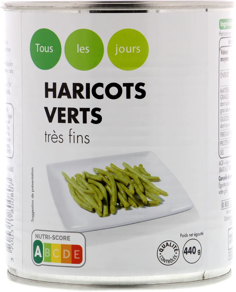 Haricots verts très fins