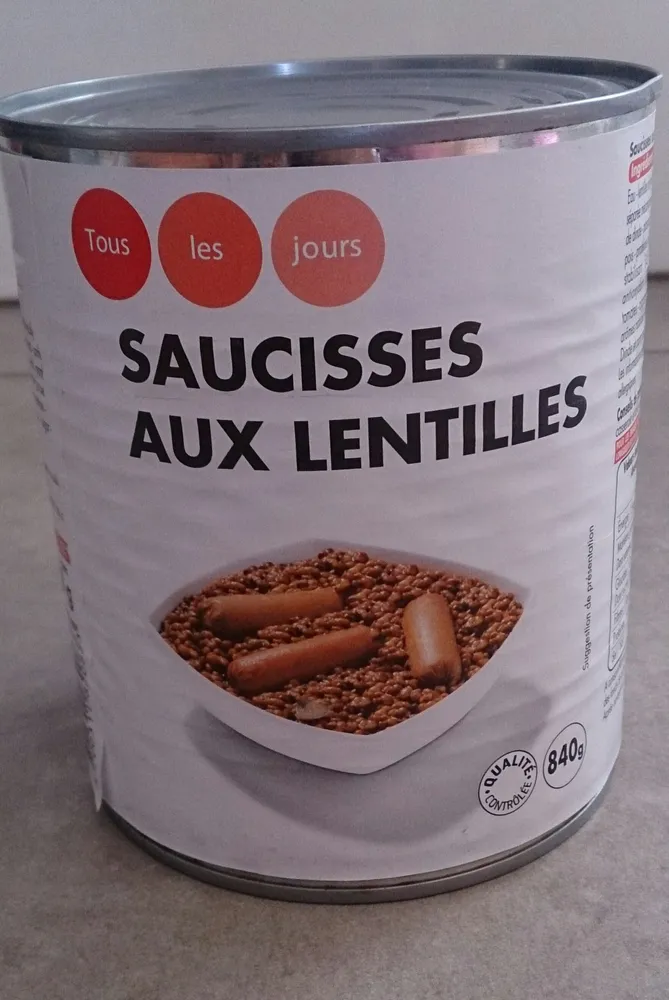 Saucisses aux lentilles