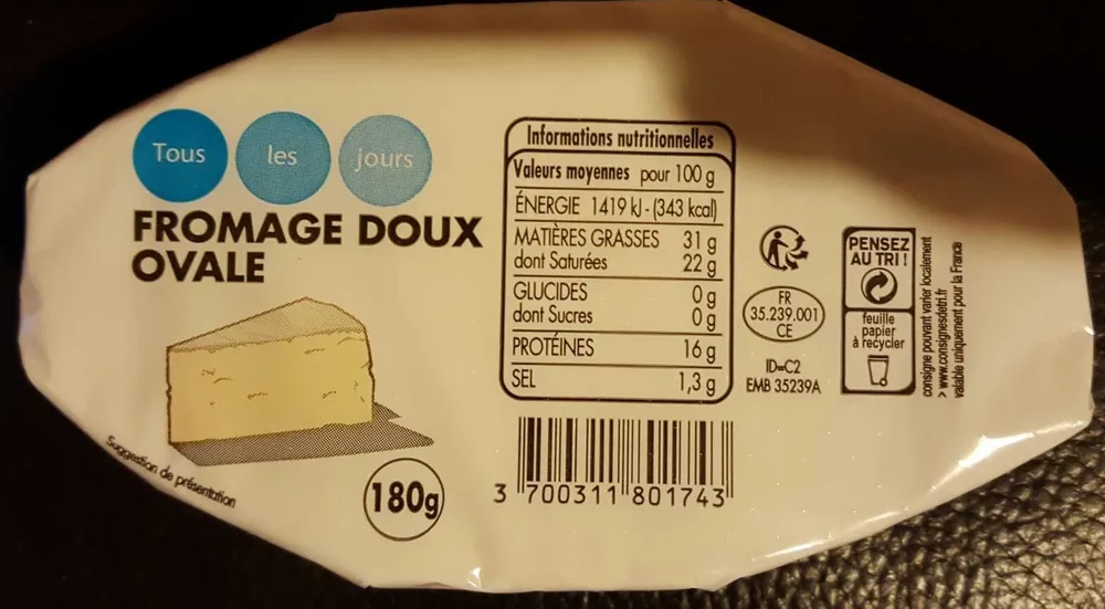 Fromage doux ovale