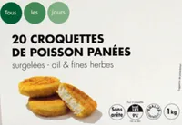 20 croquettes de poissons ail et fines herbes surgelées