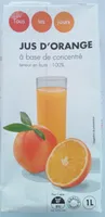 Jus d'orange à base de concentré