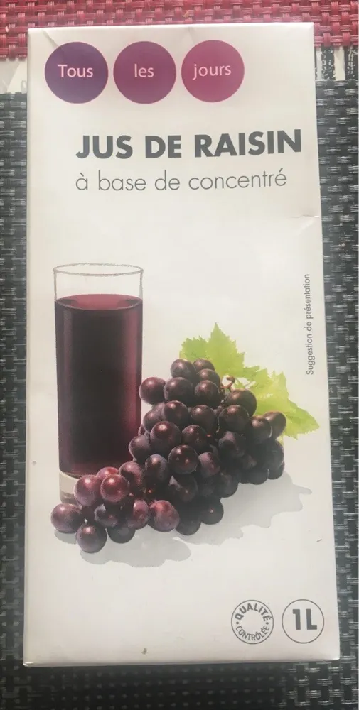 Jus de raisin rouge