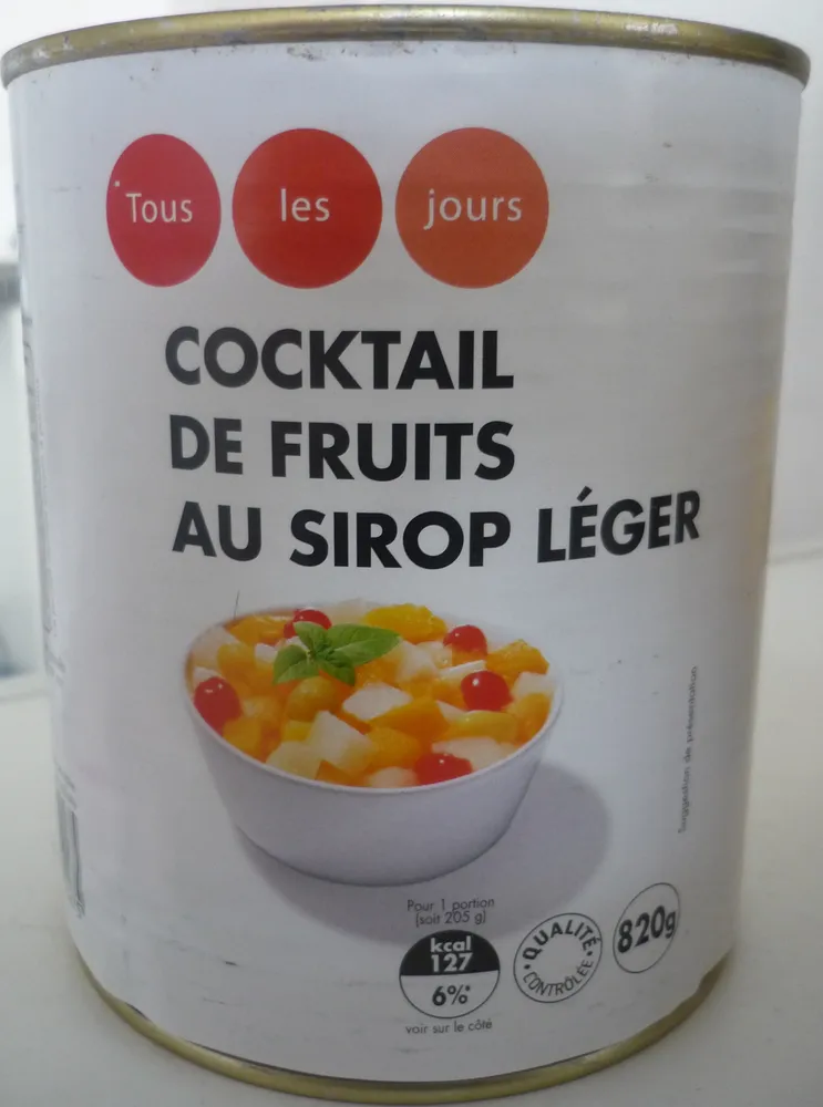 Cocktail de fruits au sirop léger