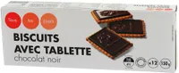Biscuits avec tablette de chocolat noir