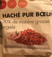 Haché pur bœuf 20% de matière grasse surgelé