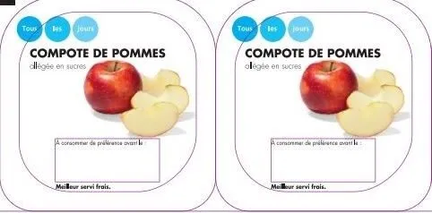 Compote allégée Pomme 30% de sucres en moins